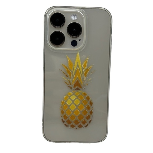 Unleash Juicy Joy: Dress Your iPhone 14 Pro in a Golden Pineapple Clear‎ Case! - Picture 1 of 3